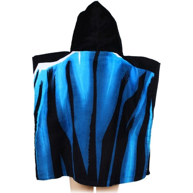 Setino Plážové pončo - bavlněná plážová osuška s kapucí - Batman - černo / modré, 55 x 110 cm