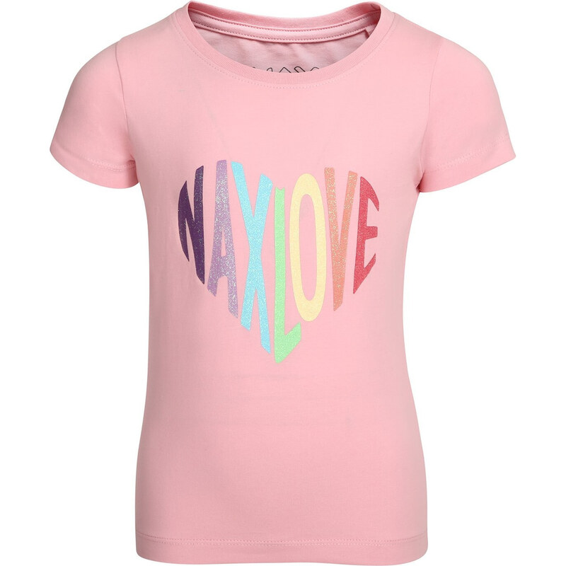 Dětské bavlněné triko NAX - LENDO - světle růžová