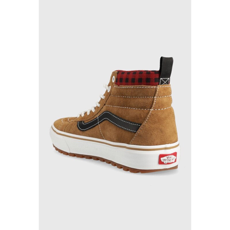 Kožené kecky Vans SK8-Hi pánské, hnědá barva, VN0A5HZYY491