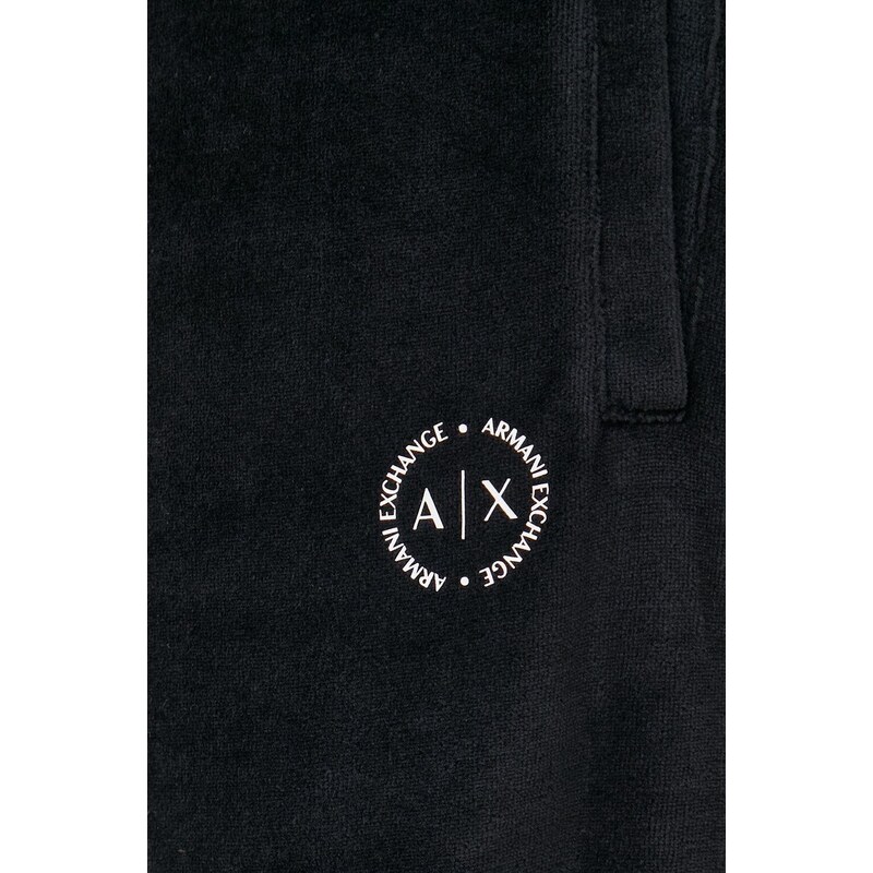 Tepláky Armani Exchange pánské, černá barva, hladké