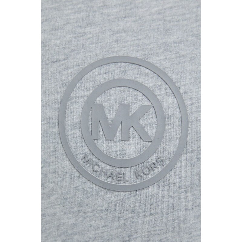 Bavlněné tričko s dlouhým rukávem MICHAEL Michael Kors šedá barva, melanžový