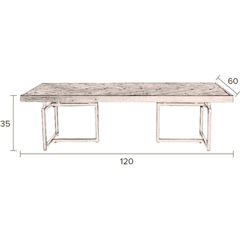 Černý dřevěný konferenční stolek DUTCHBONE Class 120 x 60 cm