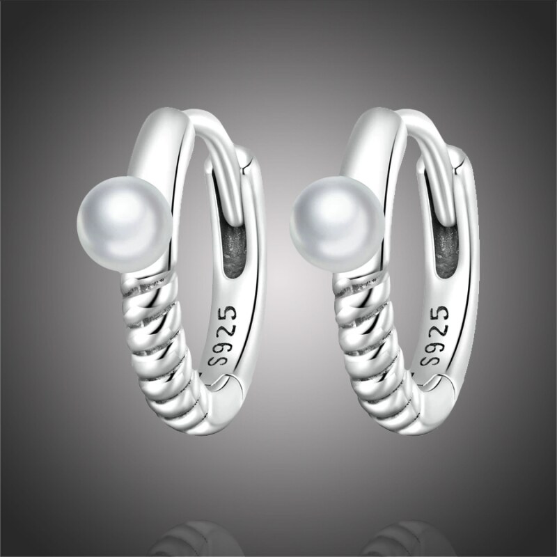 GRACE Silver Jewellery Stříbrné náušnice s perlou Regina, stříbro 925 73577682