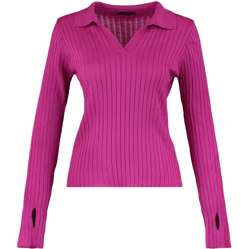 Trendyol Fuchsia Polo Neck Pletený svetr