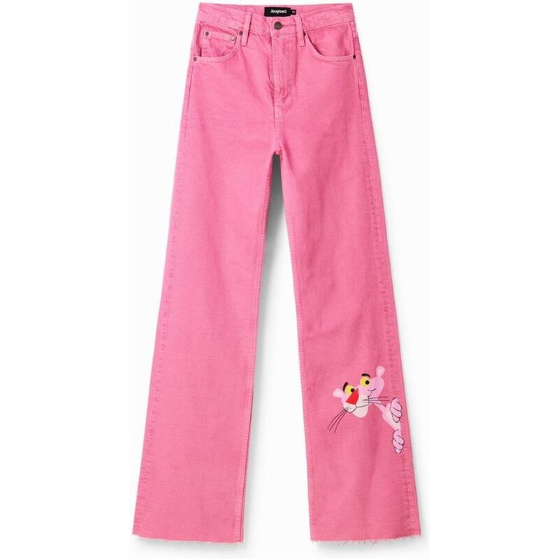 jeansy Desigual Pink Pink Panther turosa