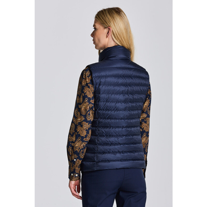 VESTA GANT LIGHT DOWN GILET modrá S