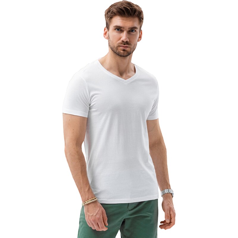 Pánské triko s krátkým rukávem Leptir 701/01 V-neck