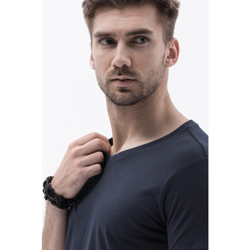 Pánské triko s krátkým rukávem Leptir 701/02 V-neck