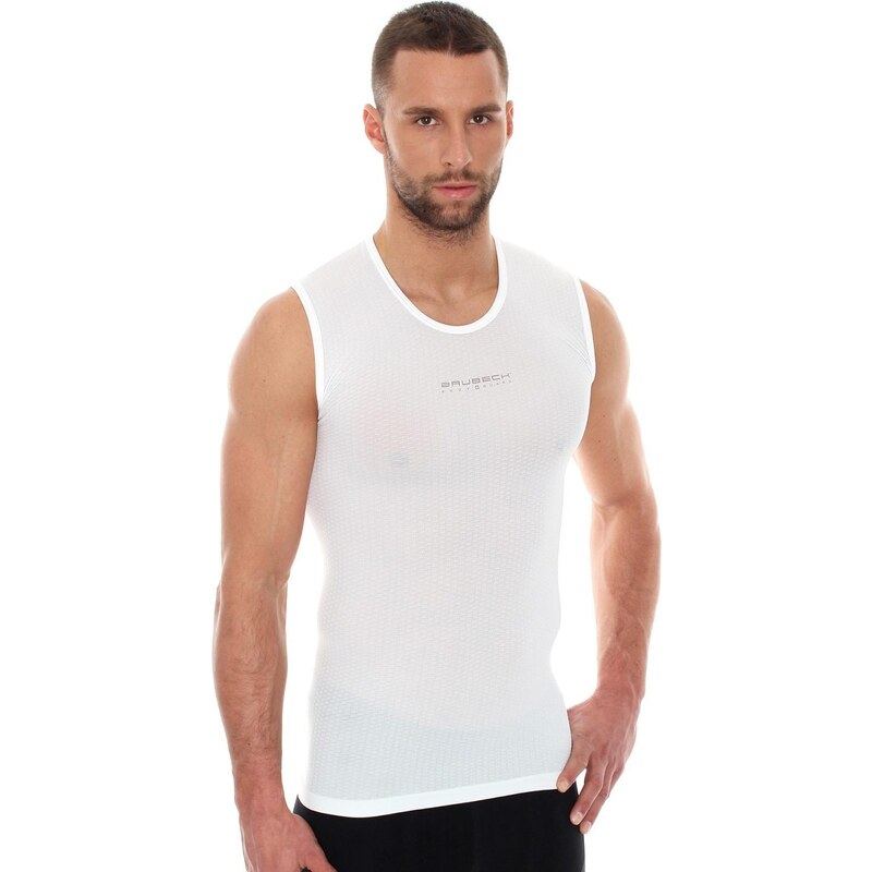 Brubeck UNISEX tričko 3D bez rukávů Multifunctional bílé