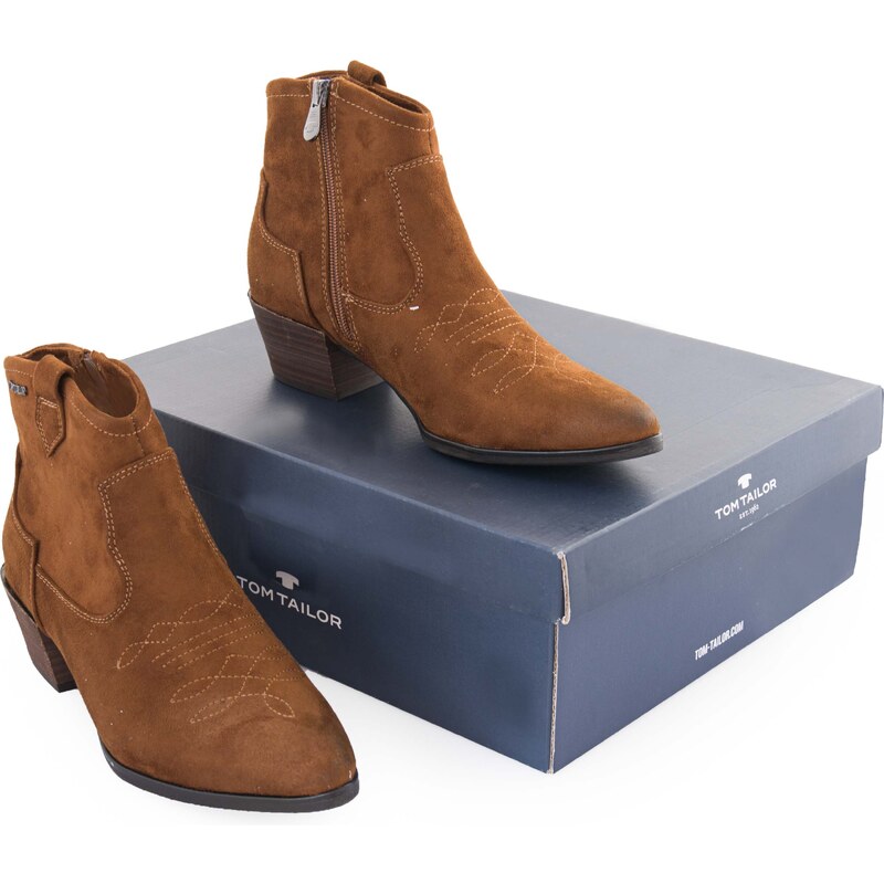 Dámské boty Tom Tailor Stiefelette Damen Cognac