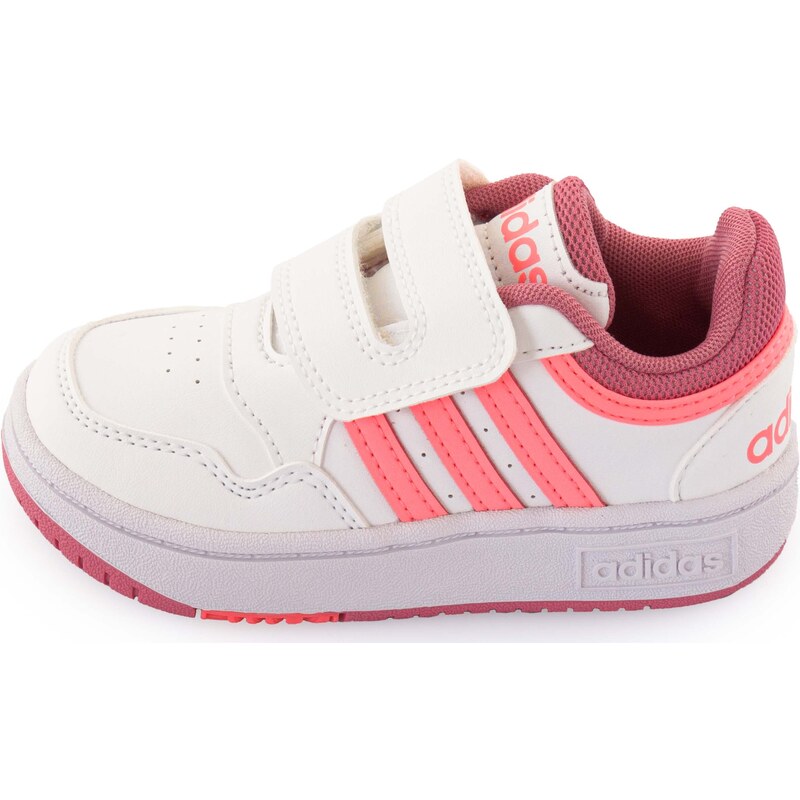 Dětské boty Adidas Jr Hoops White-Pink