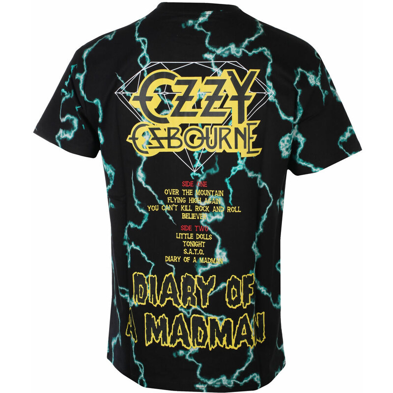 Tričko metal pánské Ozzy Osbourne - Mad Lightning - DIAMOND - B21DMTF204 BLK