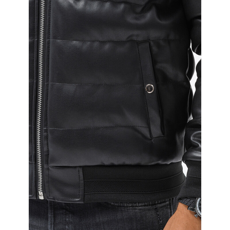 Ombre Clothing Pánská přechodová bunda - černá C602