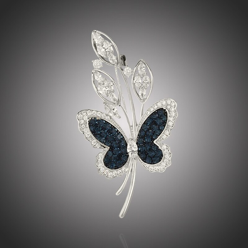 Éternelle Luxusní brož Swarovski Elements Elaina - motýl