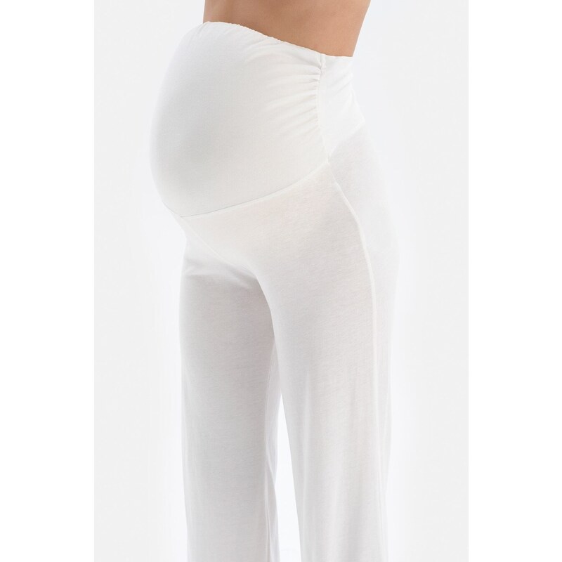 Dagi White Modal Maternity Pajama Bottoms