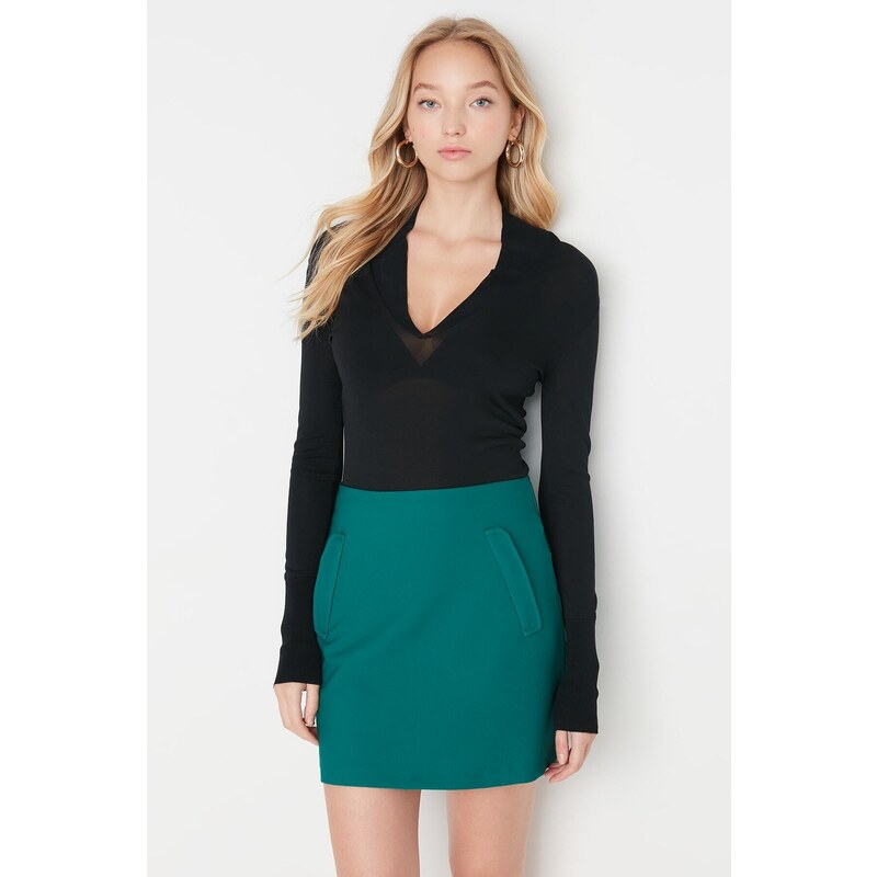 Trendyol Green Woven Skirt With Pocket