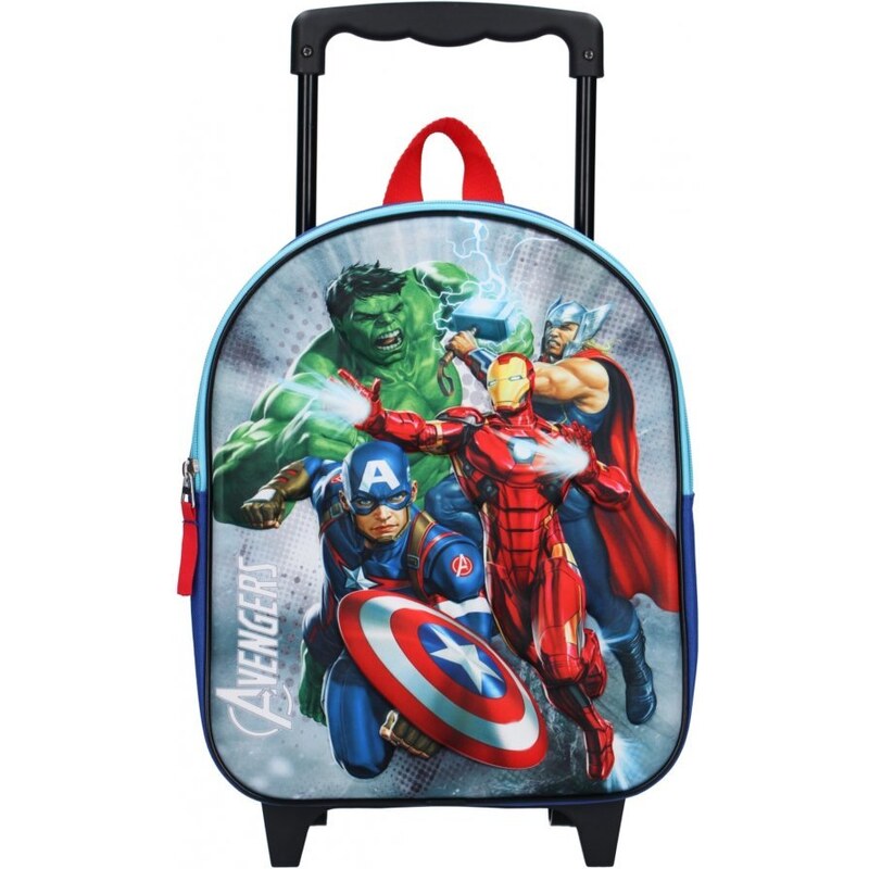 Vadobag Dětský cestovní 3D batoh na kolečkách / trolley Avengers - MARVEL