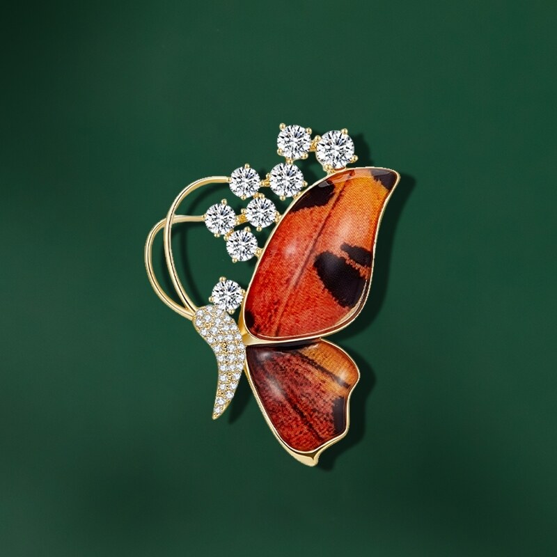 Éternelle Luxusní brož Swarovski Elements Emanuel - motýl babočka paví 73645565