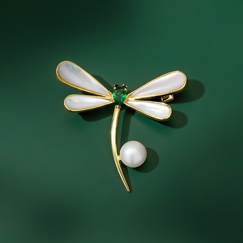 Éternelle Perleťová brož Swarovski Elements Francoa - vážka, perla 73645564