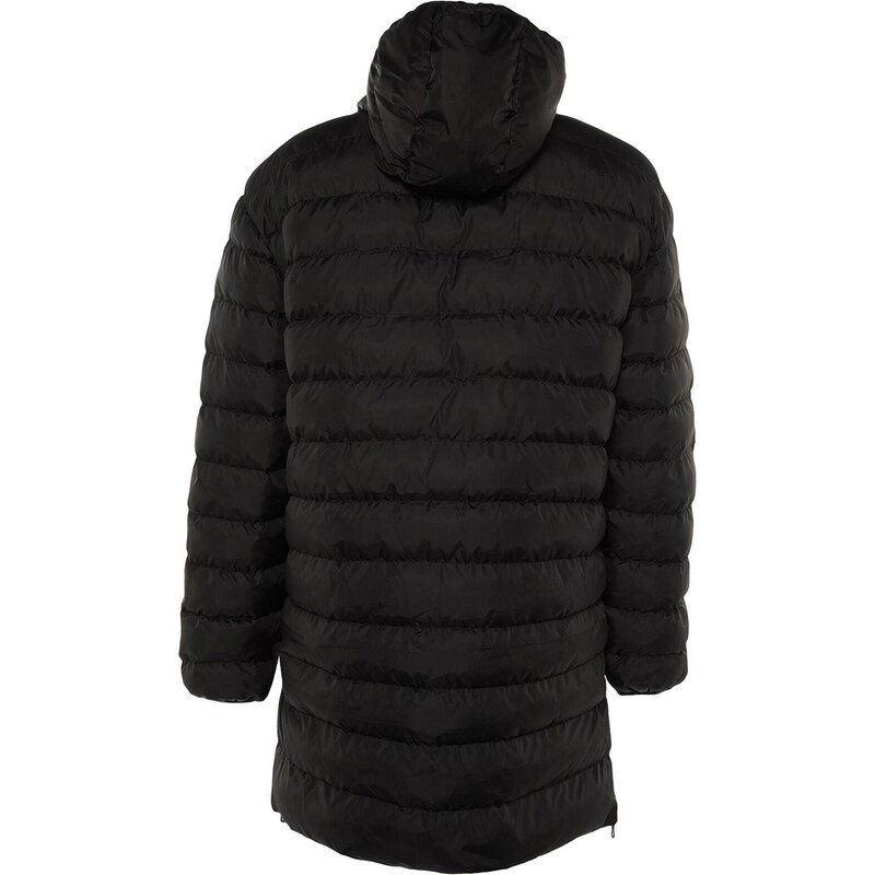 Trendyol černá zimní bunda odolná proti větru na zip s bočním zipem