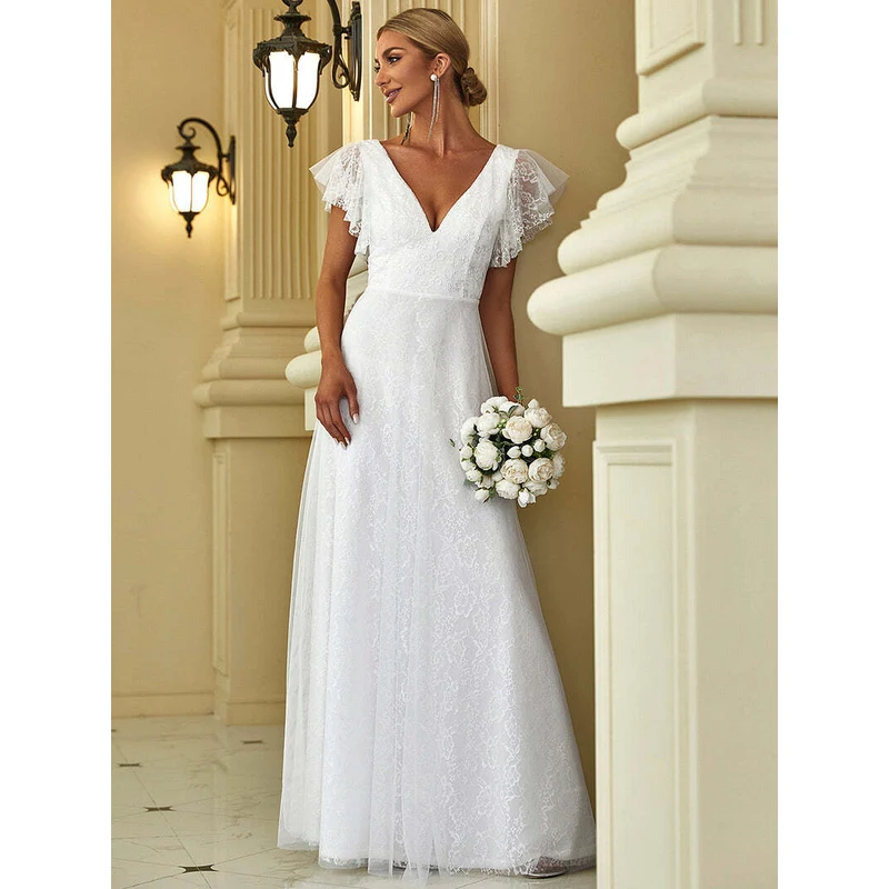 Ever Pretty krásné bílé šaty 0857 - GLAMI.cz