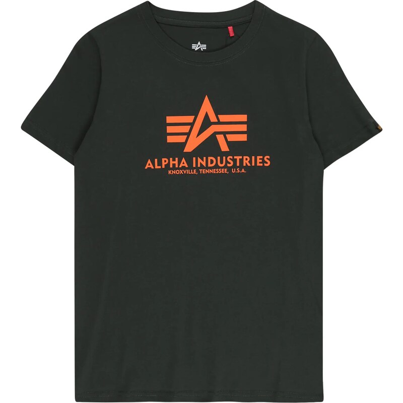 ALPHA INDUSTRIES Tričko jedle / tmavě oranžová
