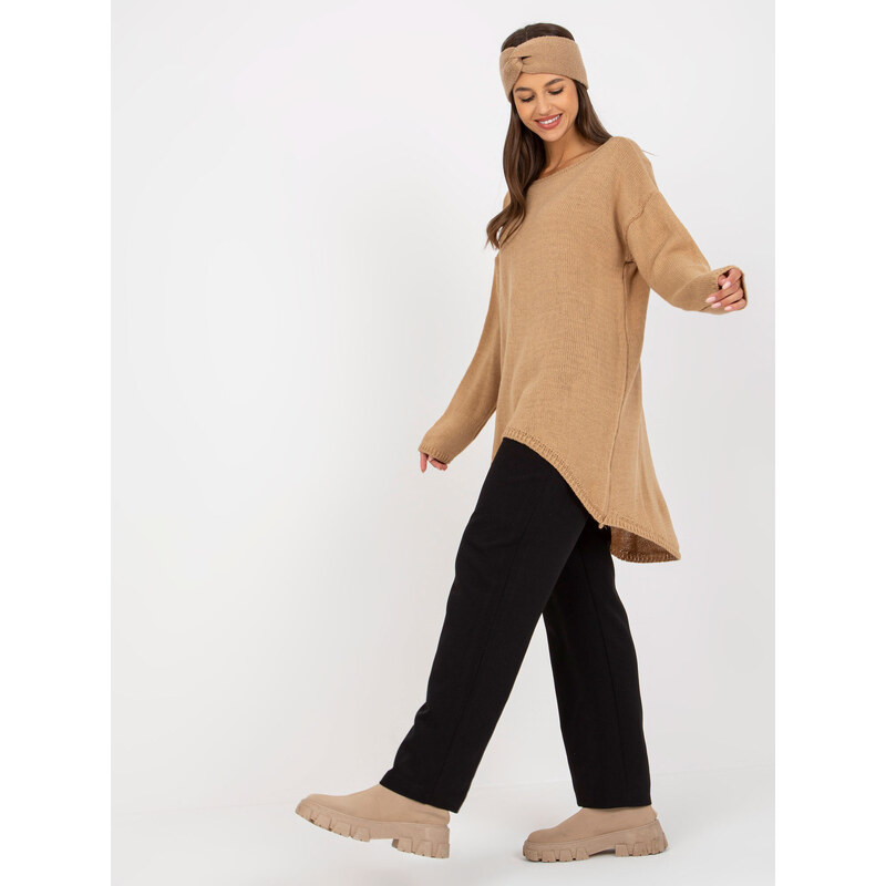 Och Bella Sweater-TW-SW-BI-1222.13X-camel