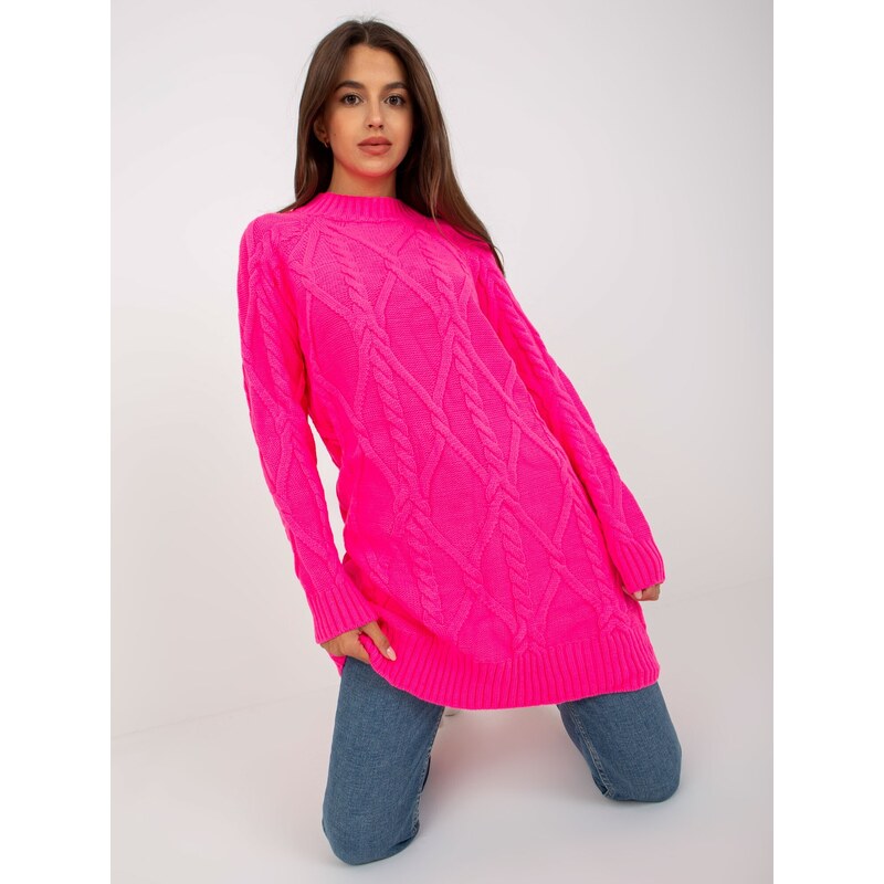 RUE PARIS Sweater-LC-SW-8012.88P-fluo pink