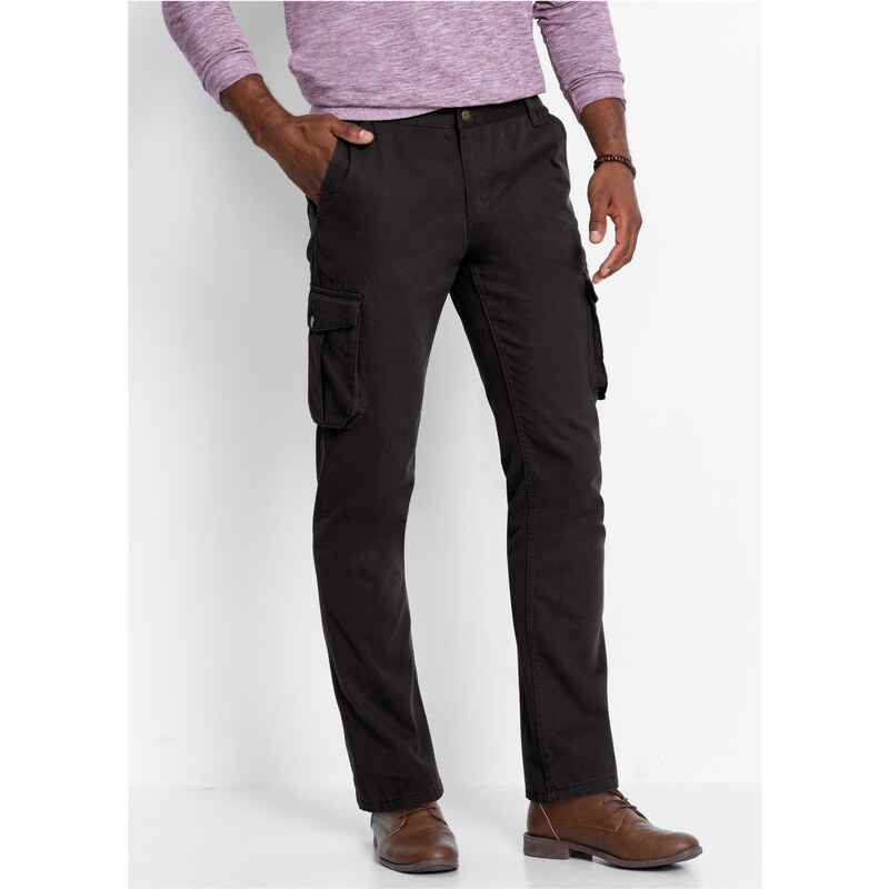 bonprix Cargo kalhoty Regular Fit Straight, s pružným pasem