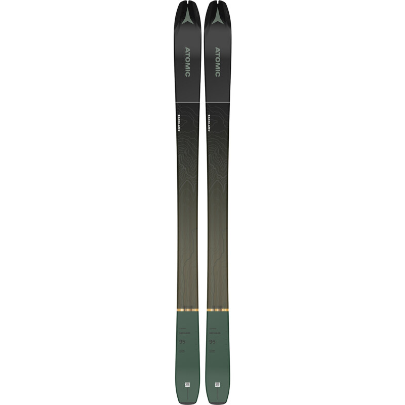 Skialpové lyže Atomic BLACKLAND 95 + SKIN 95 Black / Green