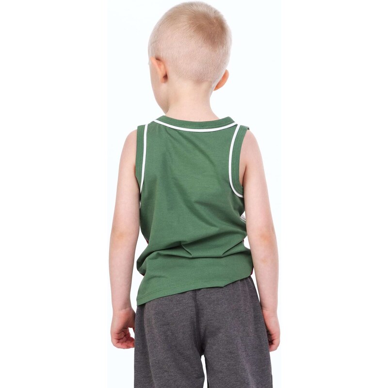FASARDI Chlapecké zelené tričko s ramínky