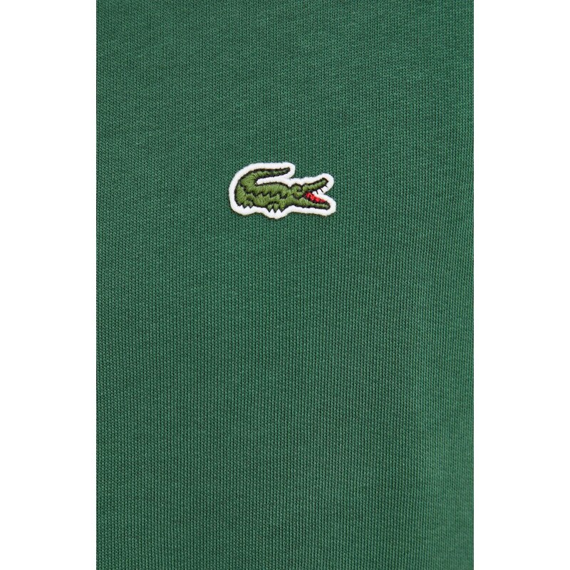 Mikina Lacoste pánská, zelená barva, hladká, SH9608-132