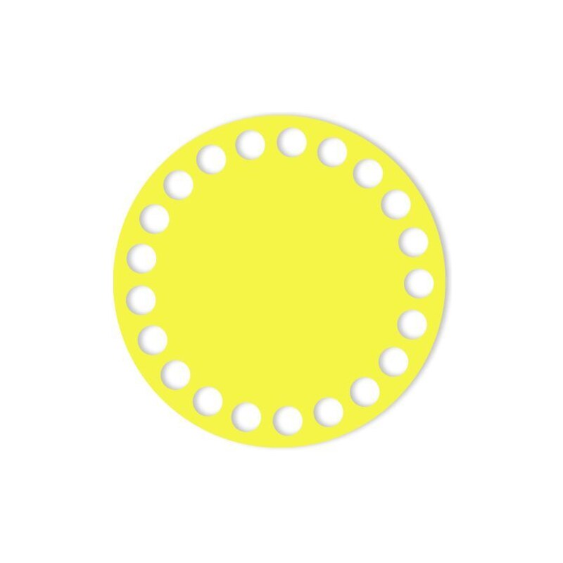 Dřevěný svět online Dno na košík / barva žlutá / kruh 10 cm