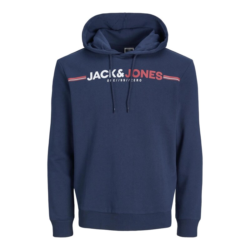 JACK & JONES Mikina Frederik námořnická modř / červená / bílá