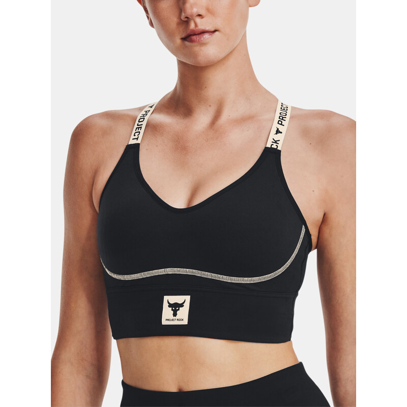 Under Armour Project Rock Black Sportovní Podprsenka