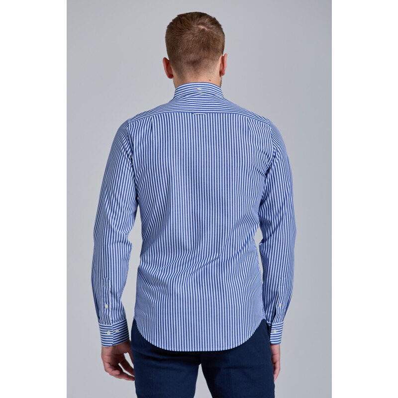 KOŠILE GANT SLIM BROADCLOTH STRIPE BD modrá M