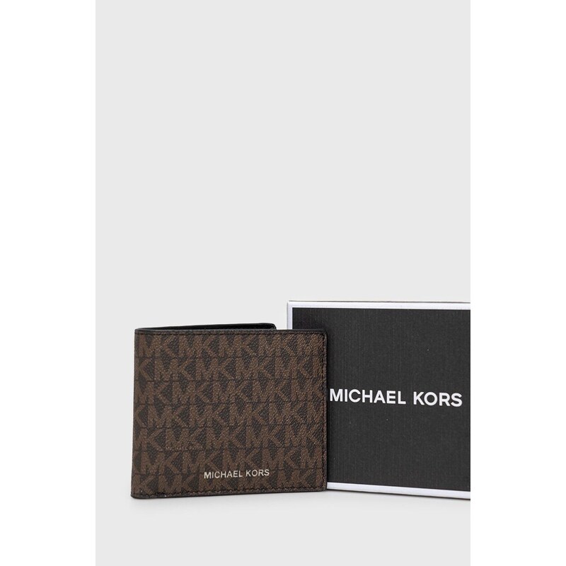 Peněženka Michael Kors hnědá barva