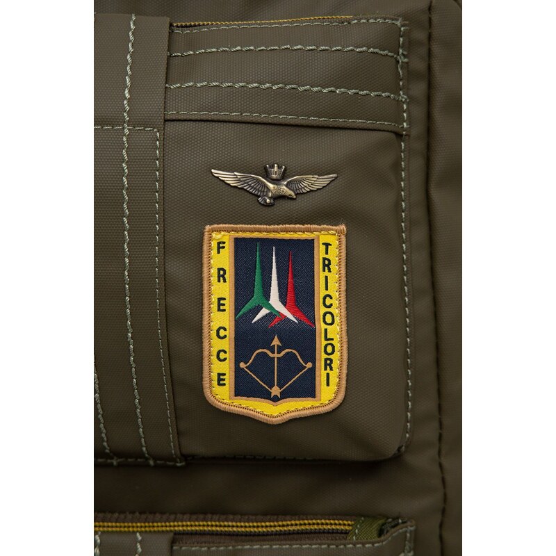 Batoh Aeronautica Militare pánský, zelená barva, velký, hladký