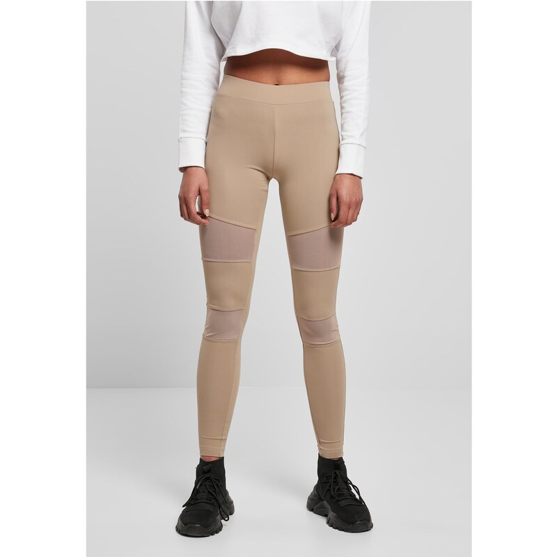 Urban Classics Dámské legíny Tech Mesh Leggings softtaupe