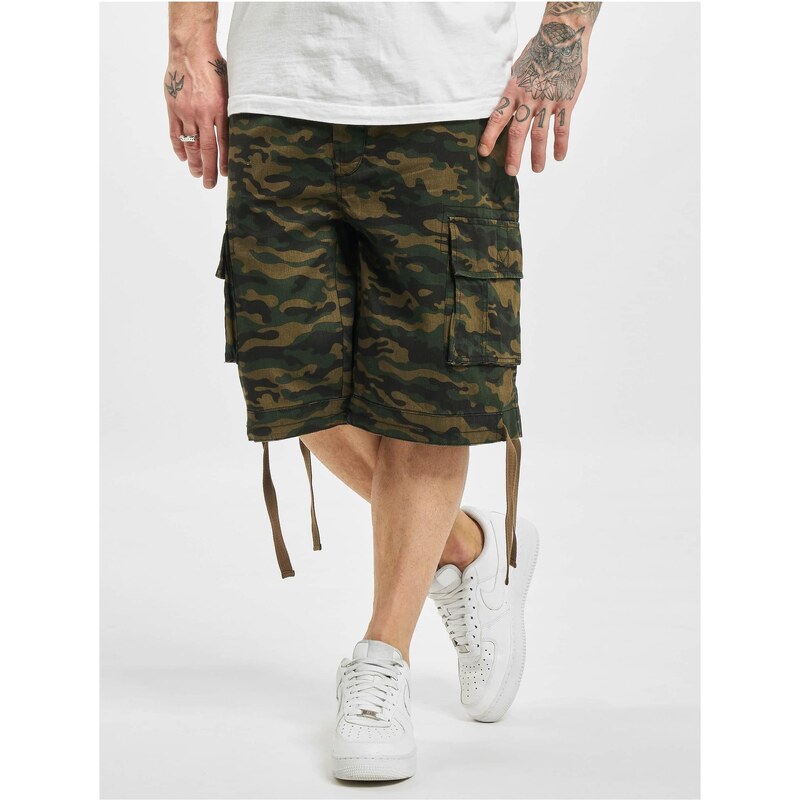 DEF Camo Cargo Shorts zelené camo