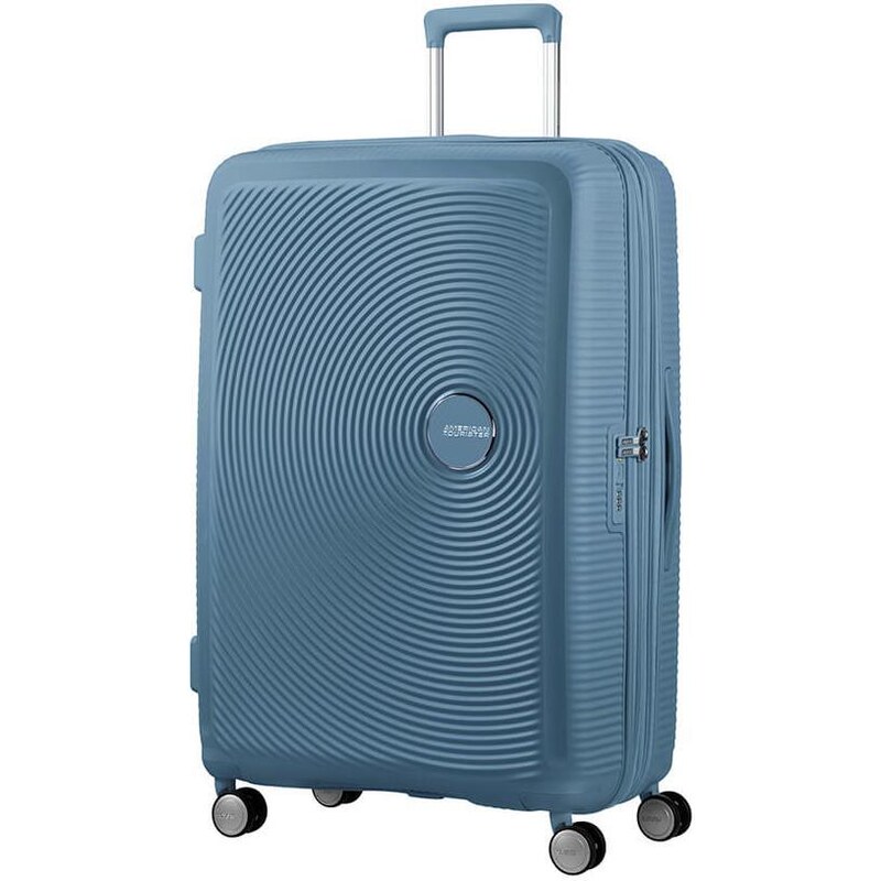 American Tourister SOUNDBOX SPINNER 77 EXP Stone Blue