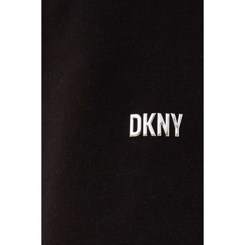 Tepláky Dkny dámské, černá barva, hladké, DP2P3114