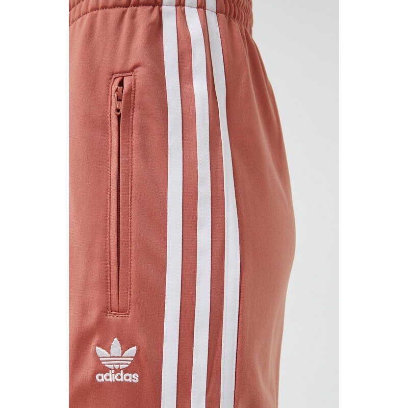 Tepláky adidas Originals dámské, oranžová barva, s aplikací