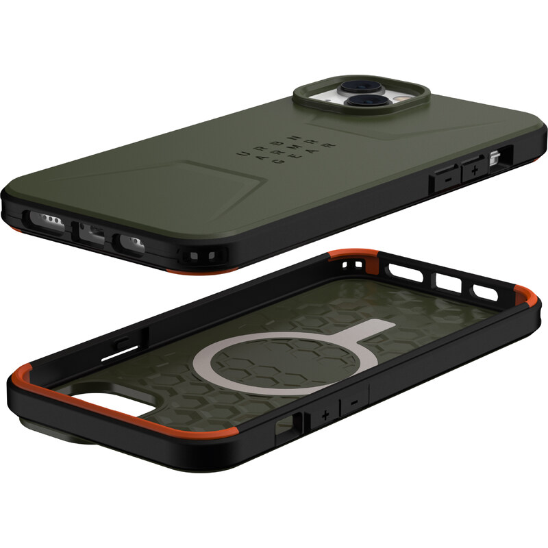Urban Armor Gear Ochranný kryt pro iPhone 14 PLUS - UAG, Civilian MagSafe Olive