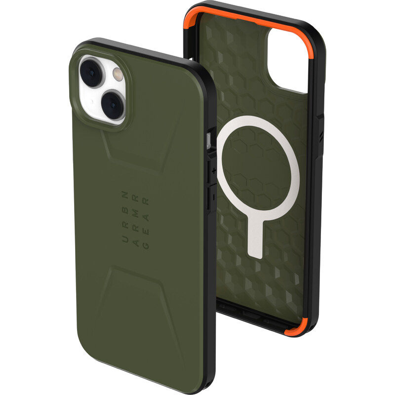 Urban Armor Gear Ochranný kryt pro iPhone 14 PLUS - UAG, Civilian MagSafe Olive