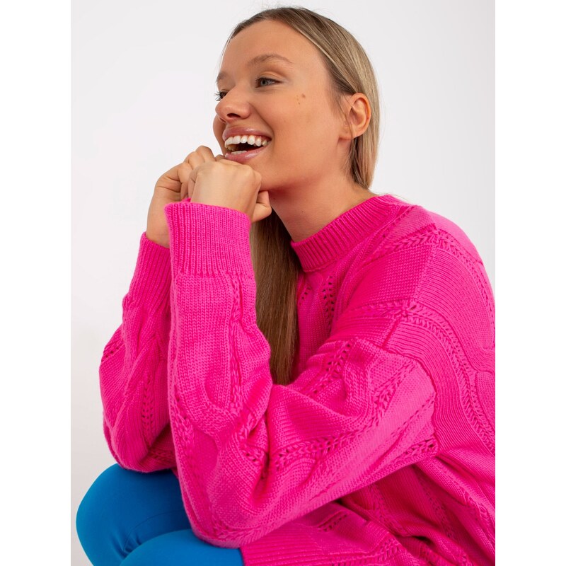 RUE PARIS Sweater-LC-SW-0297.35P-fluo pink