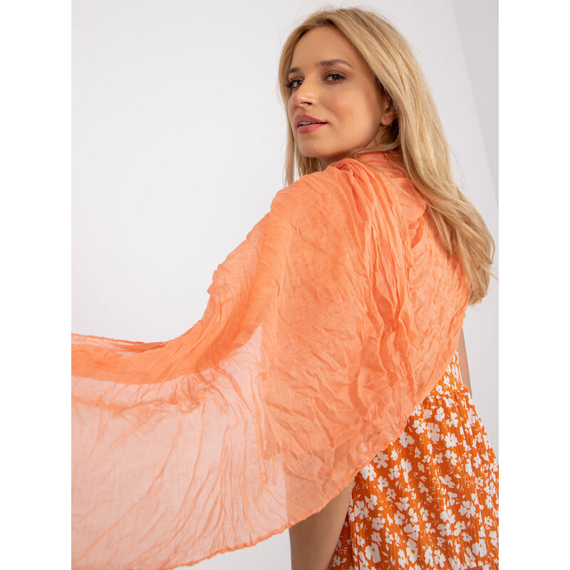 Fashionhunters Oranžová viskózová dámská šála