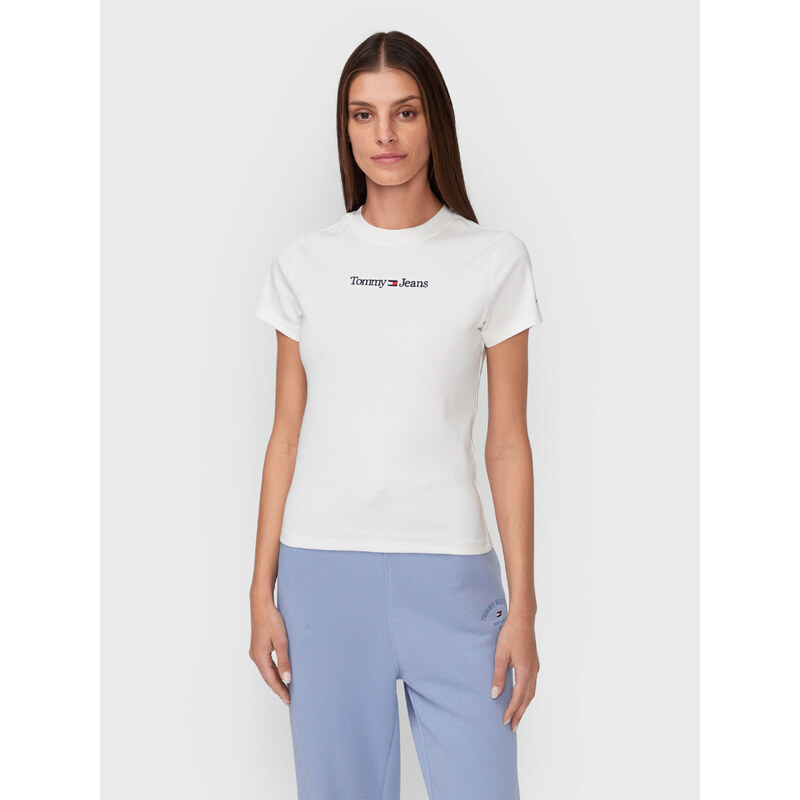 Tommy Jeans dámské bílé tričko