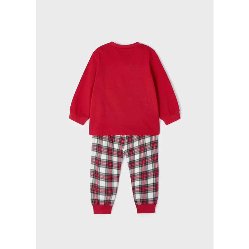 Dívčí pyžamo s dlouhým rukávem MAYORAL, červené MEDVÍDEK