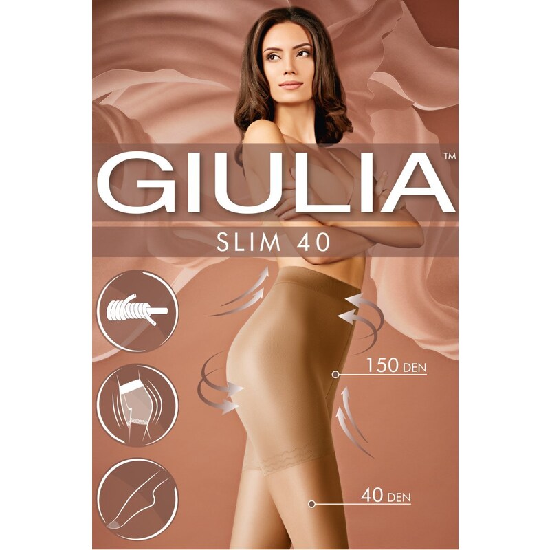 Giulia Tělové tvarující punčochy Slim 40DEN